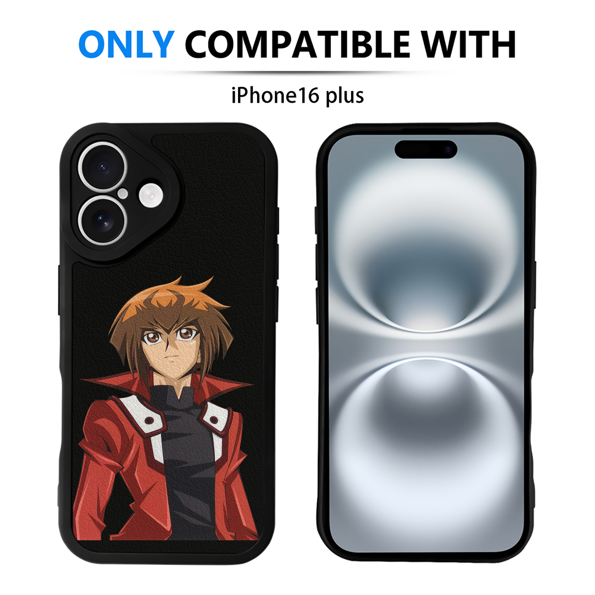 （画像用） 遊☆戯☆王 Yu-Gi-Oh! 【iPhone 16シリーズ対応】シリコンスマホケース（レザー調） 材質：シリコン